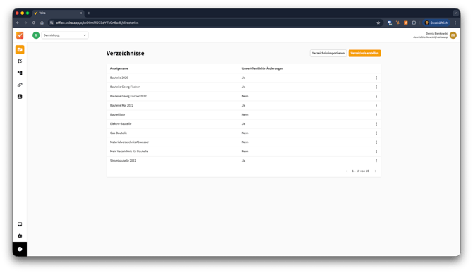 2026-01-08 Vaira Office Verzeichnisübersicht 2