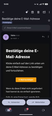 2026-01-12 Vaira App Account erstellen 3