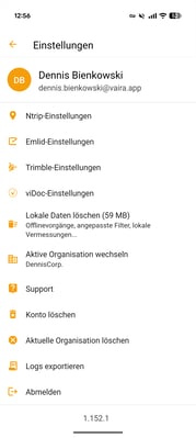 2026-01-20 Vaira App Ausloggen 1