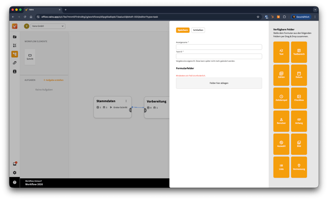 2026-01-23 Vaira Office Aufgaben im Workflow erstellen 1