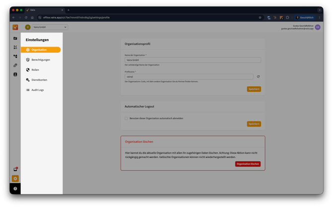 2026-01-23 Vaira Office Grundaufbau 5 Untermenü