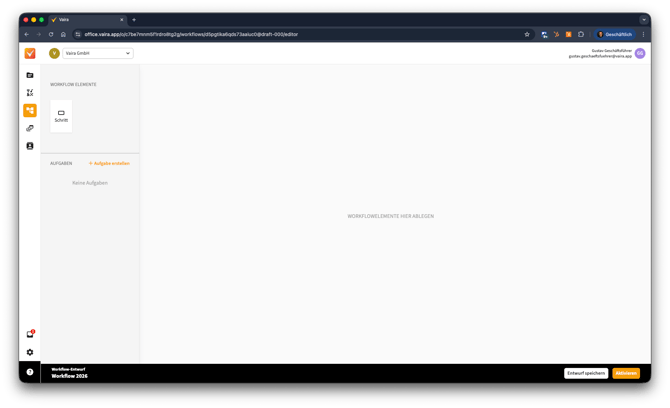 2026-01-23 Vaira Office Neuen Workflow erstellen 2