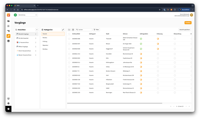 2026-01-26 Vaira Office Kategorien in der Vorgangsliste 7