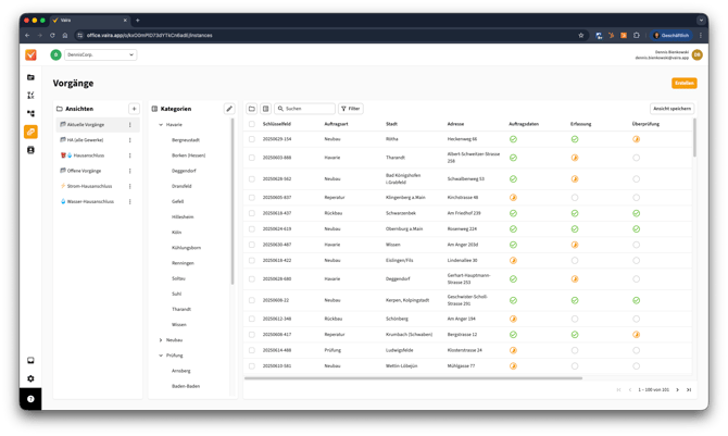 2026-01-26 Vaira Office Kategorien in der Vorgangsliste 9