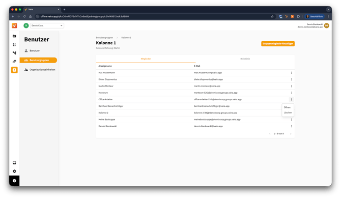 2026-02-04 Vaira Office Nutzer zu Nutzergruppen hinzufügen 5