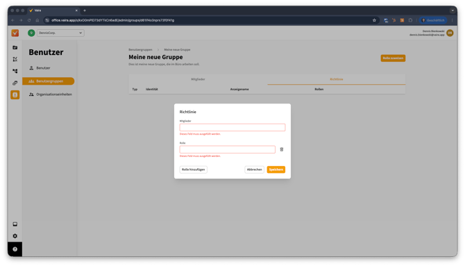 2026-02-04 Vaira Office Nutzergruppen erstellen und Richtlinien 5