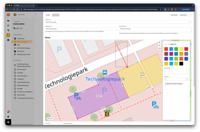 2026-02-18 Vaira Office Farben von Features im Editor ändern 2
