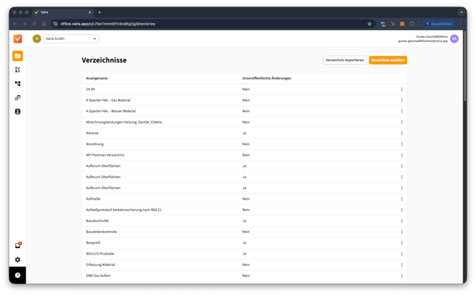 2026-02-19 Vaira Office Neues Verzeichnis erstellen 1