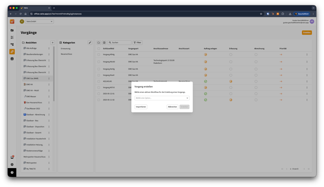 2026-02-20 Vaira Office Vorgänge per CSV importieren 3