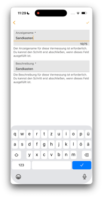 2026-05-05 Vaira App Namen einer GNSS-Vermessung ändern 3