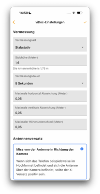 2026-05-07 Vaira App Höhen-Offsets von Antennen einstellen 4