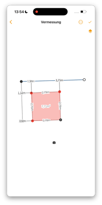 2026-05-07 Vaira App Materialliste während der Vermessung bestücken 1