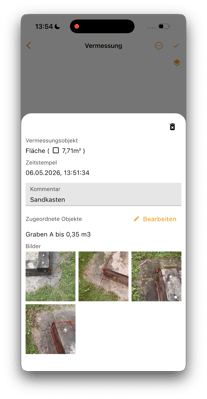 2026-05-07 Vaira App Materialliste während der Vermessung bestücken 6