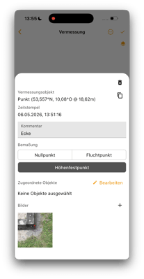 2026-05-08 Vaira App Höhenfestpunkt festlegen 1