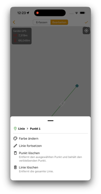 2026-06-29 Vaira App Weiterarbeiten an GNSS-Vermessungen Linie fortsetzen 2