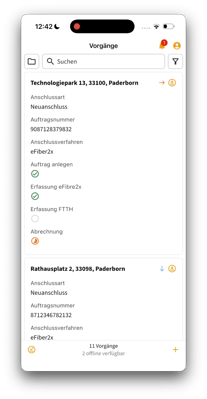 2026-07-29 Vaira App Suchleiste in Vorgangsliste